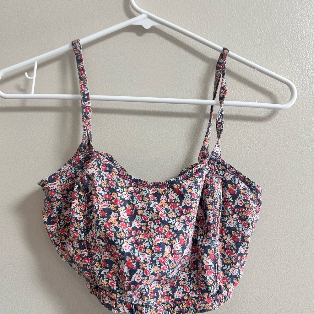American Rag Pink and Blue Ruched Ruffled - Picture 1 of 4